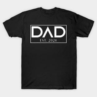 Dad Est. 2024 Expect Baby New Father Daddy 2024 T-Shirt